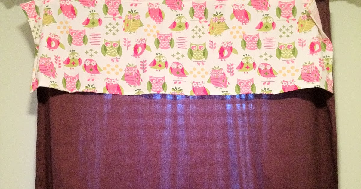 The Purple Martin Owl Nursery Valance Curtain Tutorial