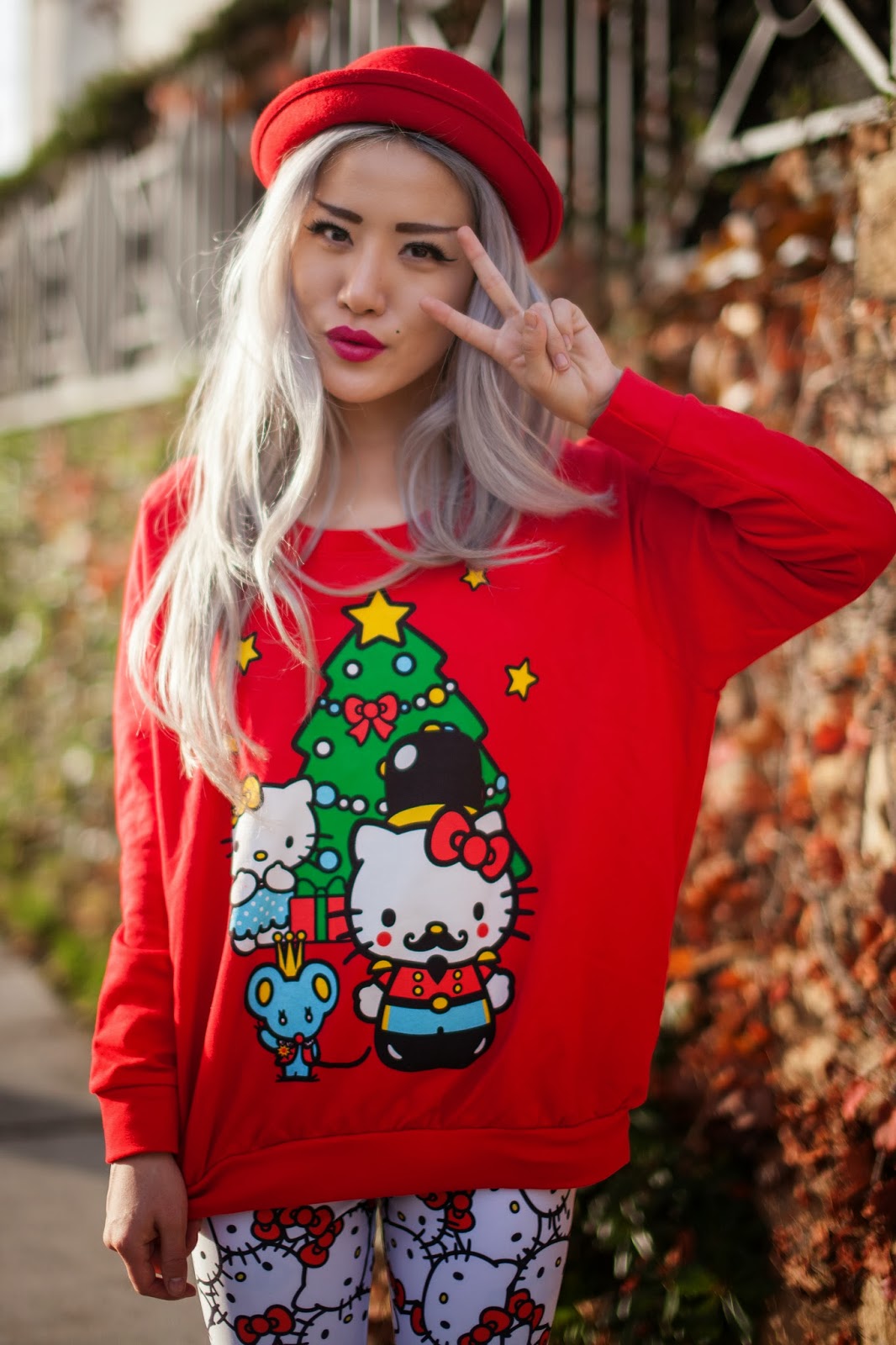 its beginning to look a lot like feral creature hello kitty christmas sweater