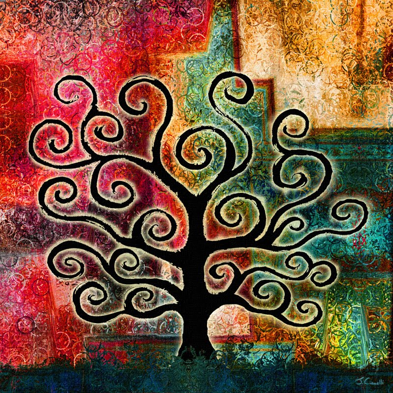 Abstract Art Gallery "Tree of Life" Abstract Painting