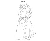 #7 Princess Peach Coloring Page