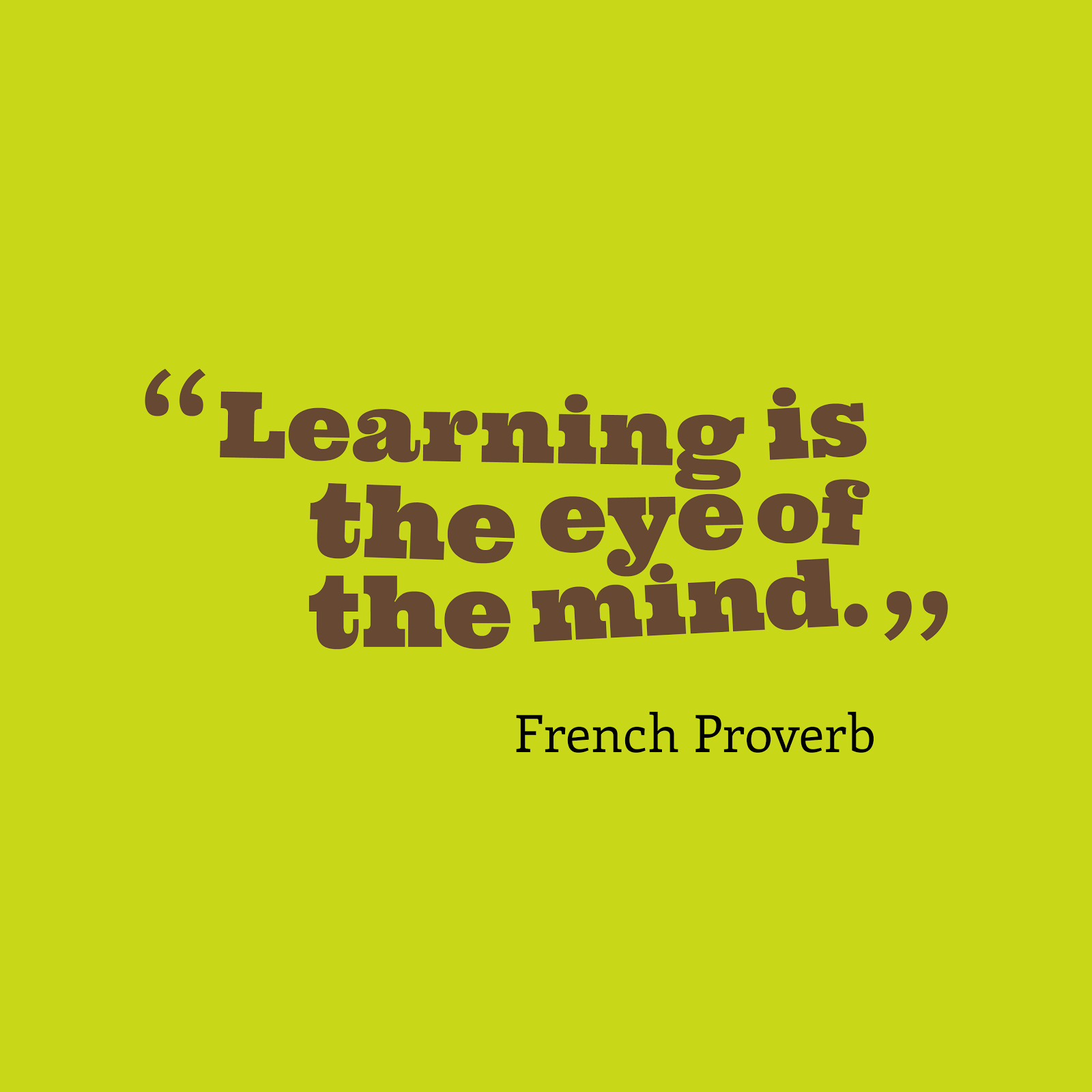 Quote on Learning