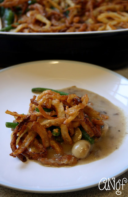 Gluten Free Green Bean Casserole is a lovely side dish for Thanksgiving or Christmas. | Anyonita-nibbles.co.uk