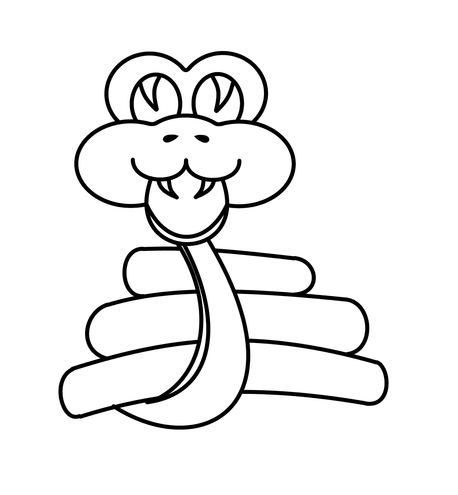 Uncategorized Draw Snake how to draw cartoons snake when drawing your you can add as many coils want depending on long be also a tail could drawn coming out of