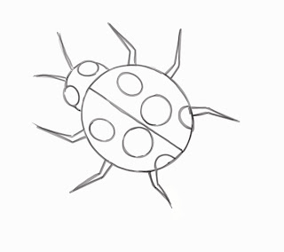 Ladybug Clip Art :: Line Drawing :: Outline