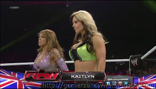 Kaitlyn and Layla ready to face Eve Torres and Aksana on WWE raw held on 05/11/2012