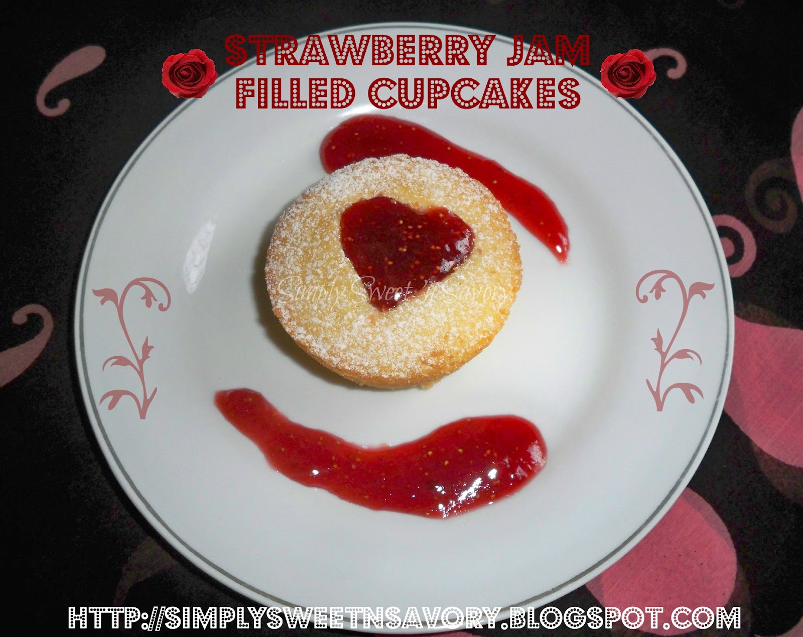 Strawberry Jam Cupcakes