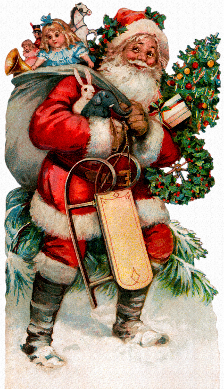 Vintage Santa Claus Cards and a Holiday wallpaper – The Long Goodbye