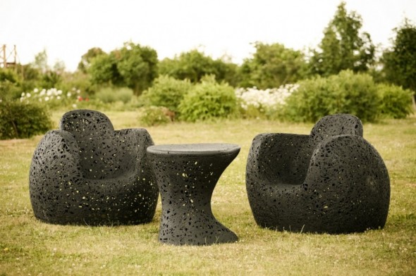 Muebles para exterior con un diseño único | Colección Basalt Fiber