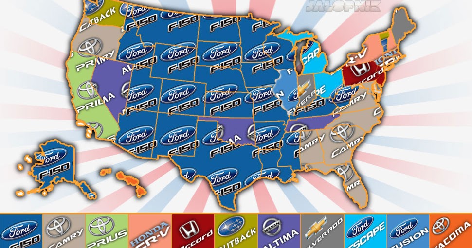Speedmonkey The most popular cars in the US state by state