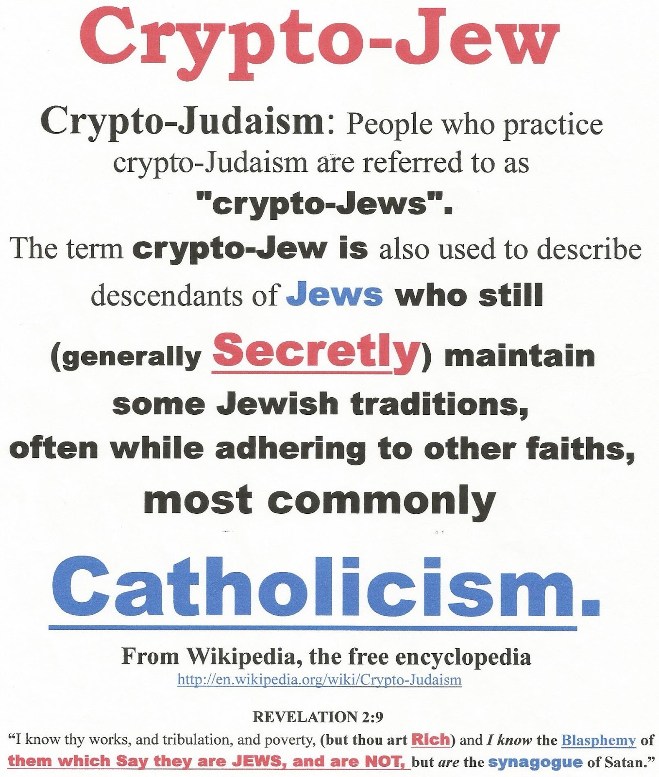 Holy Roman Empire Rules Today: Crypto-Jews: Secret adherence to Judaism