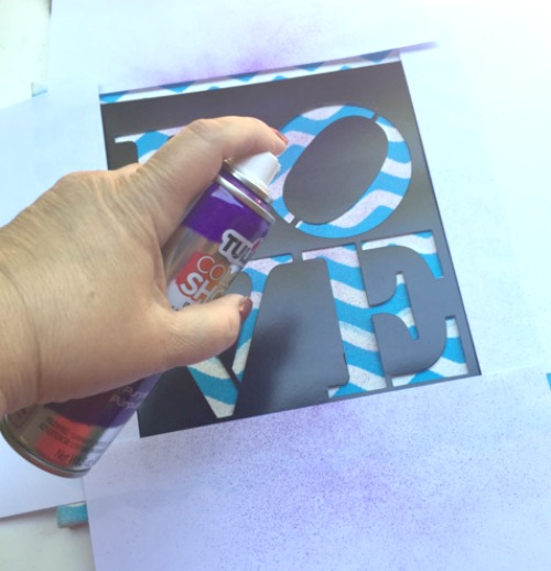 iLoveToCreate Blog Spray Paint Canvas Art