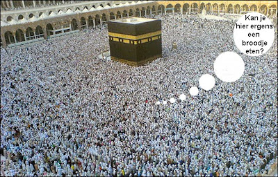 Mensenmassa op de hadj, stem uit de menigte