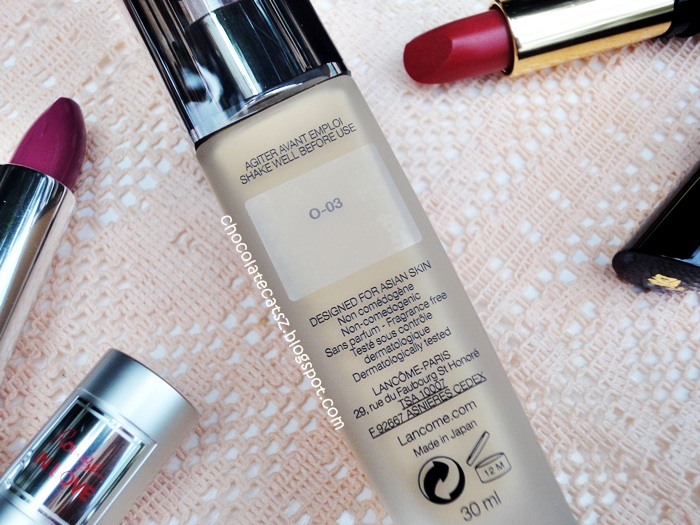 Chocolate Cats Review Lancome Mat Miracle 24h Liquid Foundation