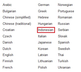 From Google: Now, Google Adsense support Indonesian language