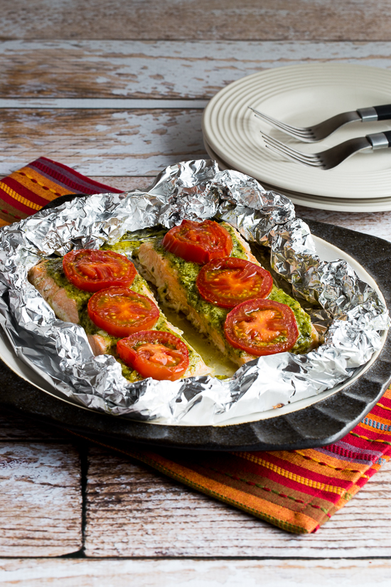 Baked Salmon with Pesto and Tomatoes (Video) Kalyn's Kitchen