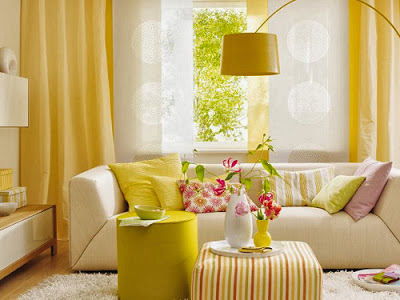 Decorar a Sala de Estar em Amarelo Decoração da Sala em Amarelo