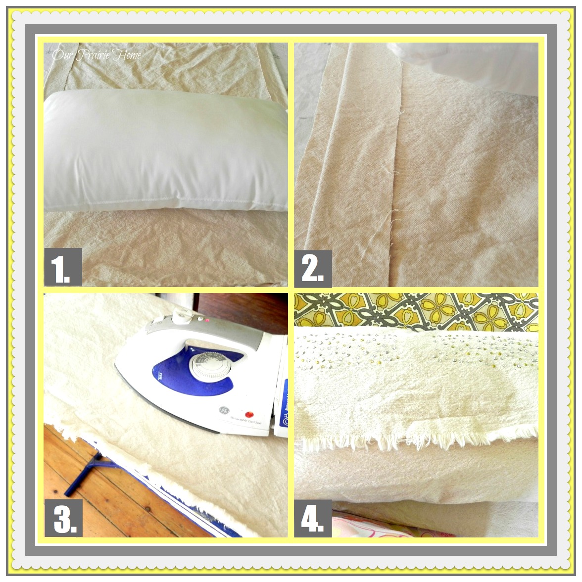 Our Prairie Home 3 Easy No Sew Pillows {Tutorial}
