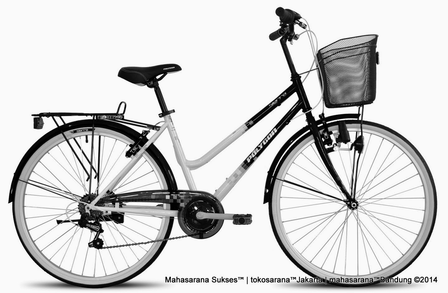 City Bike Polygon Sierra Rangka Besi 6 Speed 26 Inci