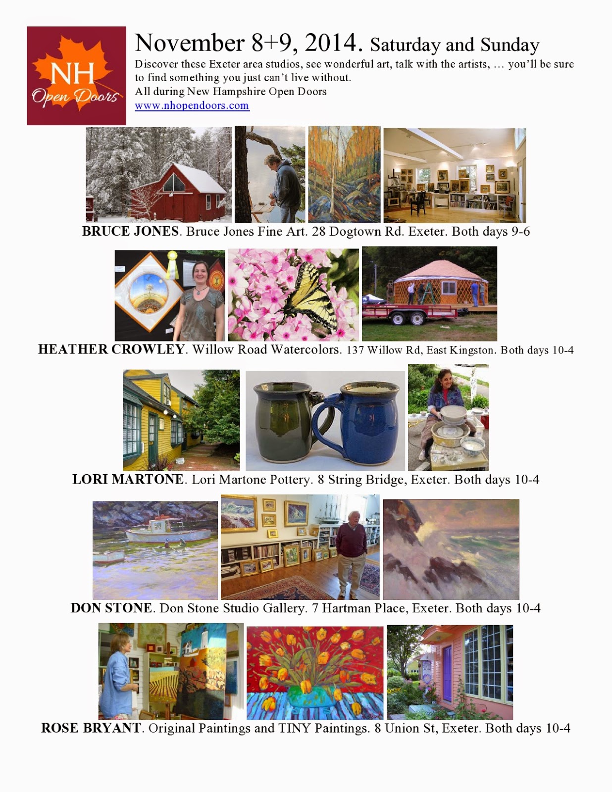 Rose Bryant Original Paintings October 2014