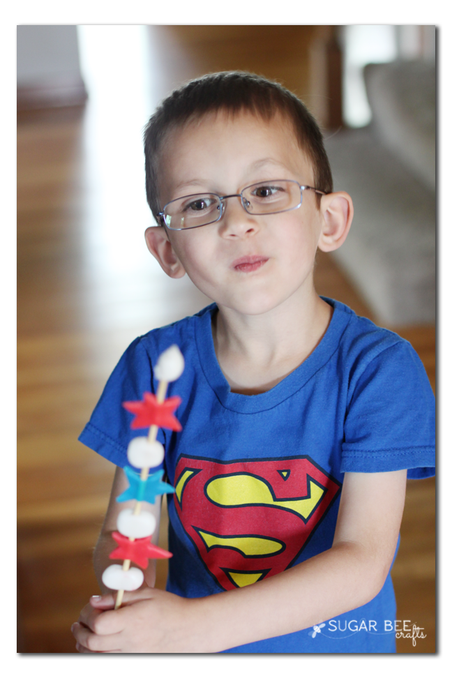 Red White Blue Candy Kabobs Sugar Bee Crafts