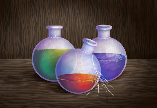 Fantasy Style Potion with Gradients and the Bristle Brush Fantasy Style Potion with Gradients and the Bristle Brush
