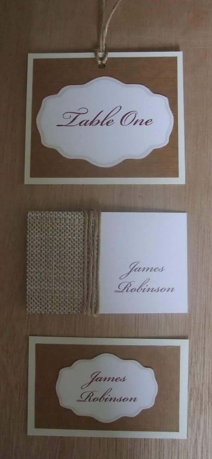 Knots and Kisses Wedding Stationery Rustic Reception Stationery For