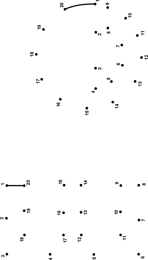 Kindergarten Worksheets: Printable Worksheets - Dot to Dot Matching