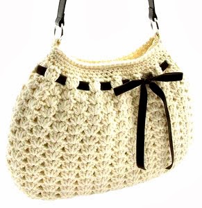 bolso tejido al crochet en punto fantasia