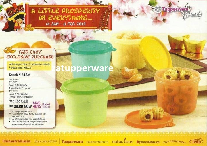 Mahsuri Tupperware Snack N All Set