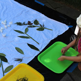 Kid Made Nature Batik Quilt. Use objects from nature as a resist and create a gorgeous quilt using batik dyes.