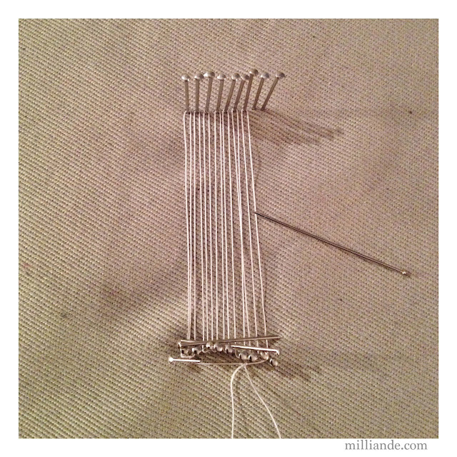 Pin tissage, Mini métier à tisser de bricolage pour indisciplinés tissu et toile 