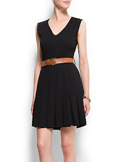 Vestido negro mango Vestido negro mango