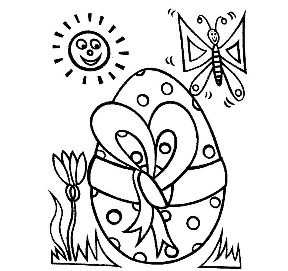 Easter Egg Gift For Kid Coloring Page Free wallpaper
