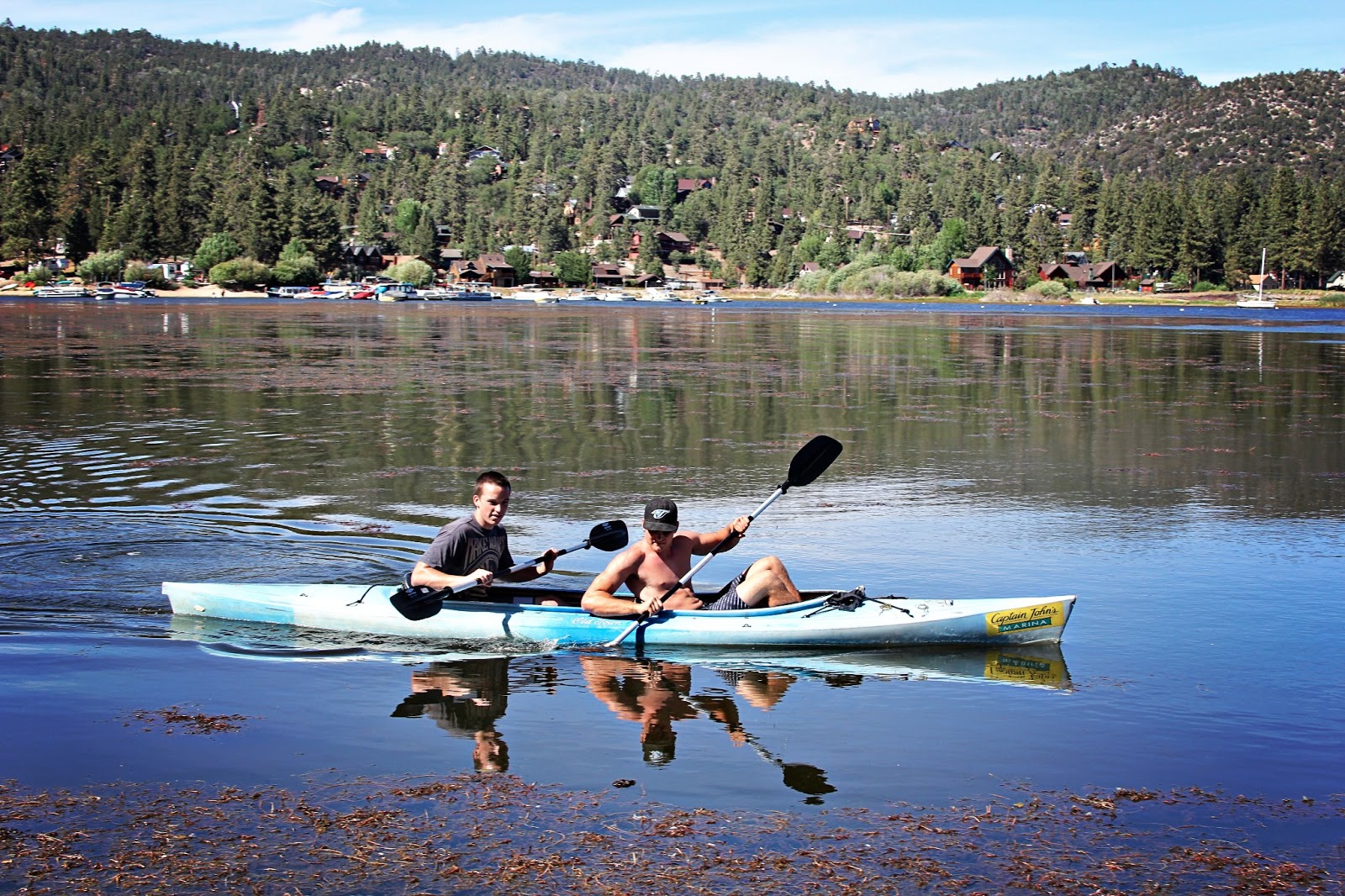 Raspberry Balloon Kayaking on Big Bear Lake