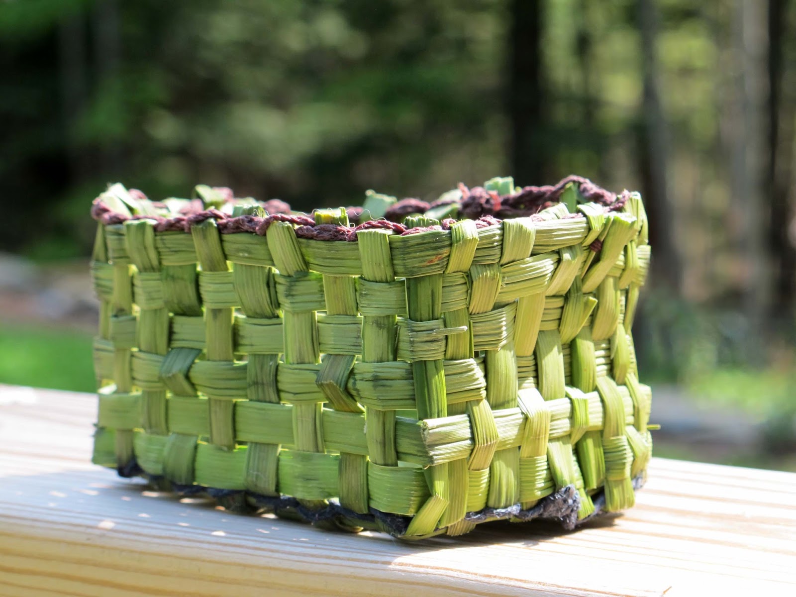 Linda Marcille, Fine Art Crow House Studio Weaving with Cattails