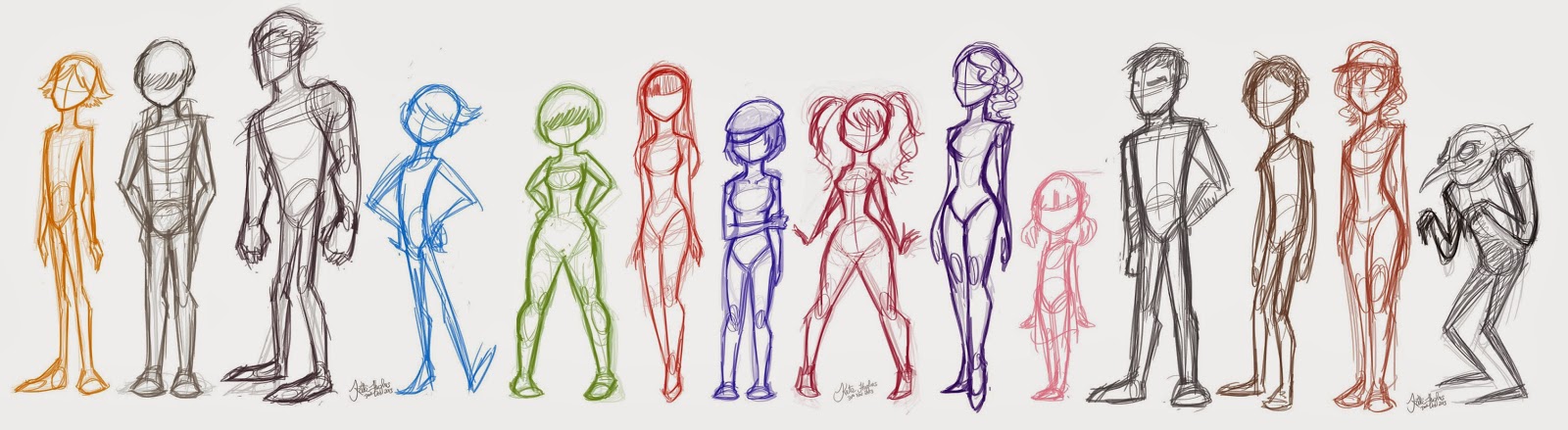 Kate's Arts: Bodytype Chart Sketches