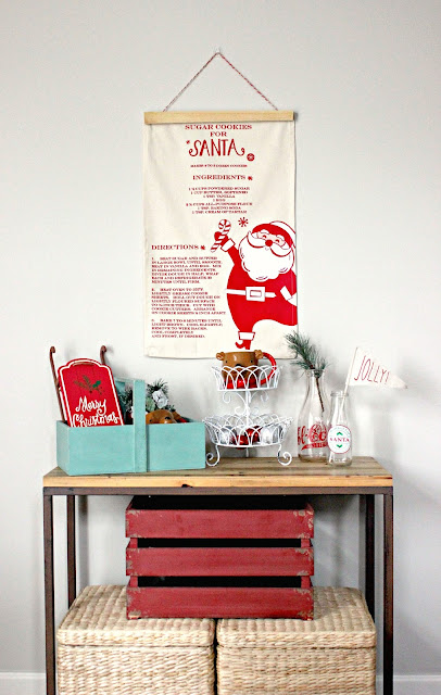 DIY Christmas Tea Towel Wall Banner