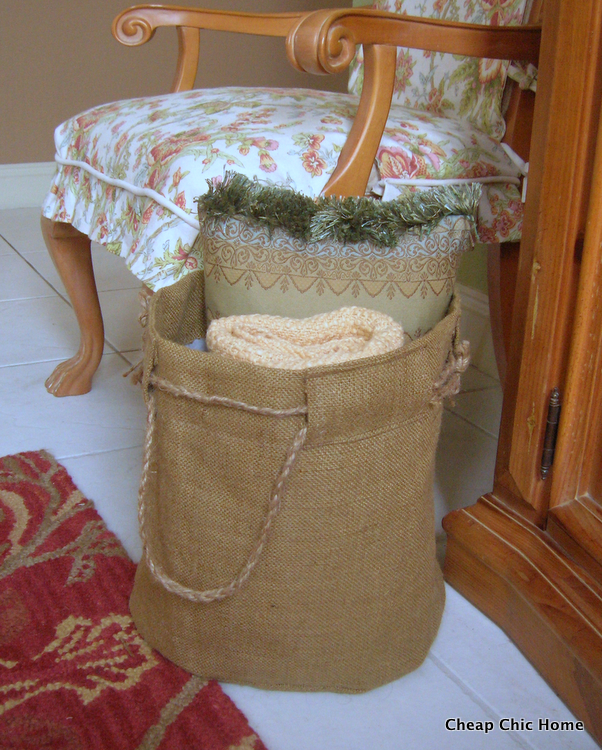 Cheap Chic Home Burlap Basket Tutorial