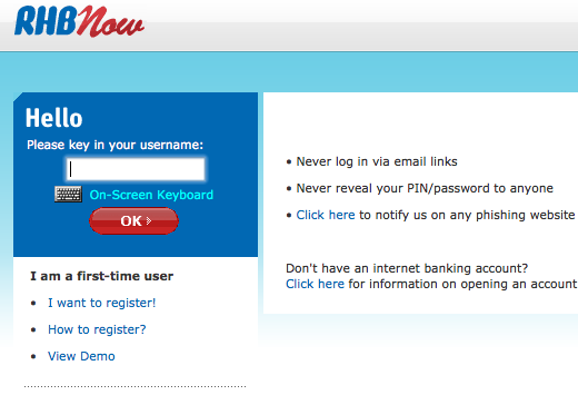 Rhb online banking forgot password