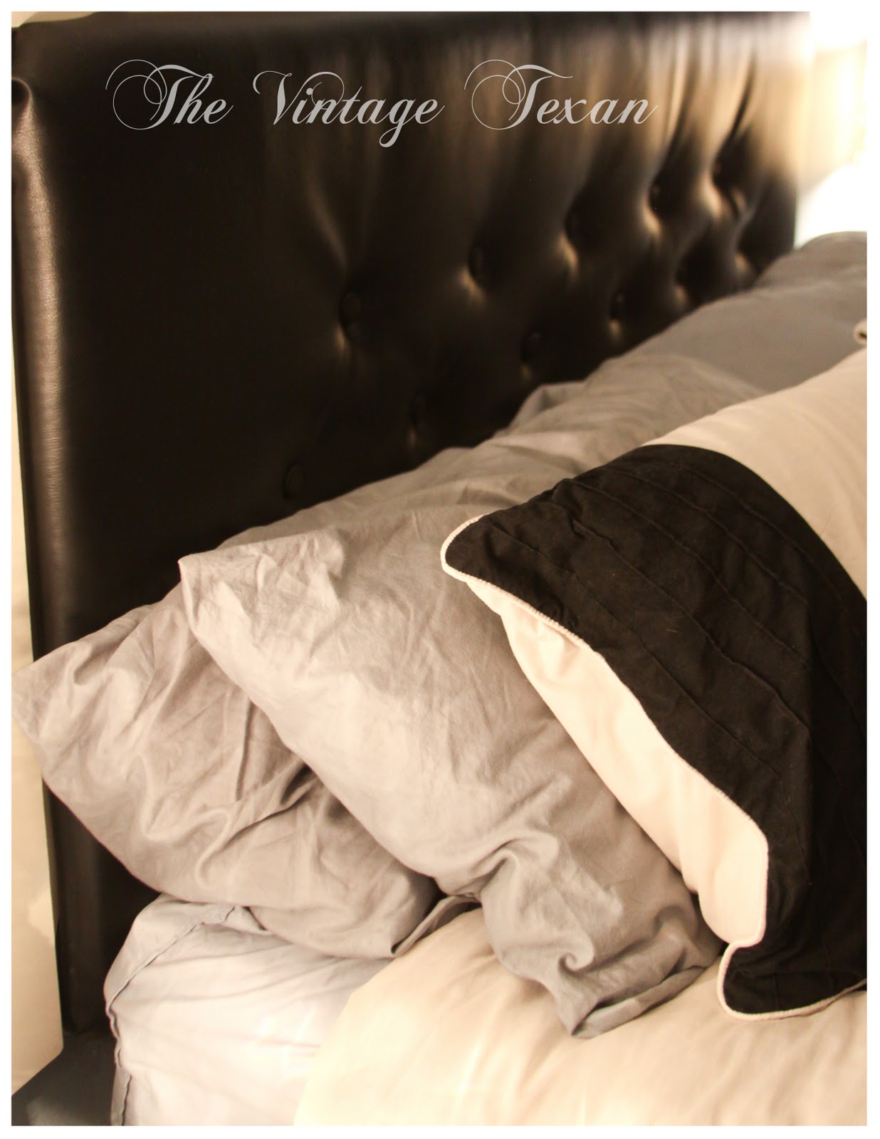 The Vintage Texan DIY Tufted Vinyl Headboard