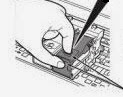 again place the cartridge into the carriage again place the cartridge into the carriage