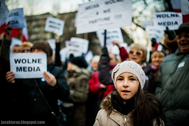 demonstracja KOD, Krakow, wolne media, reportaz, zdjecia