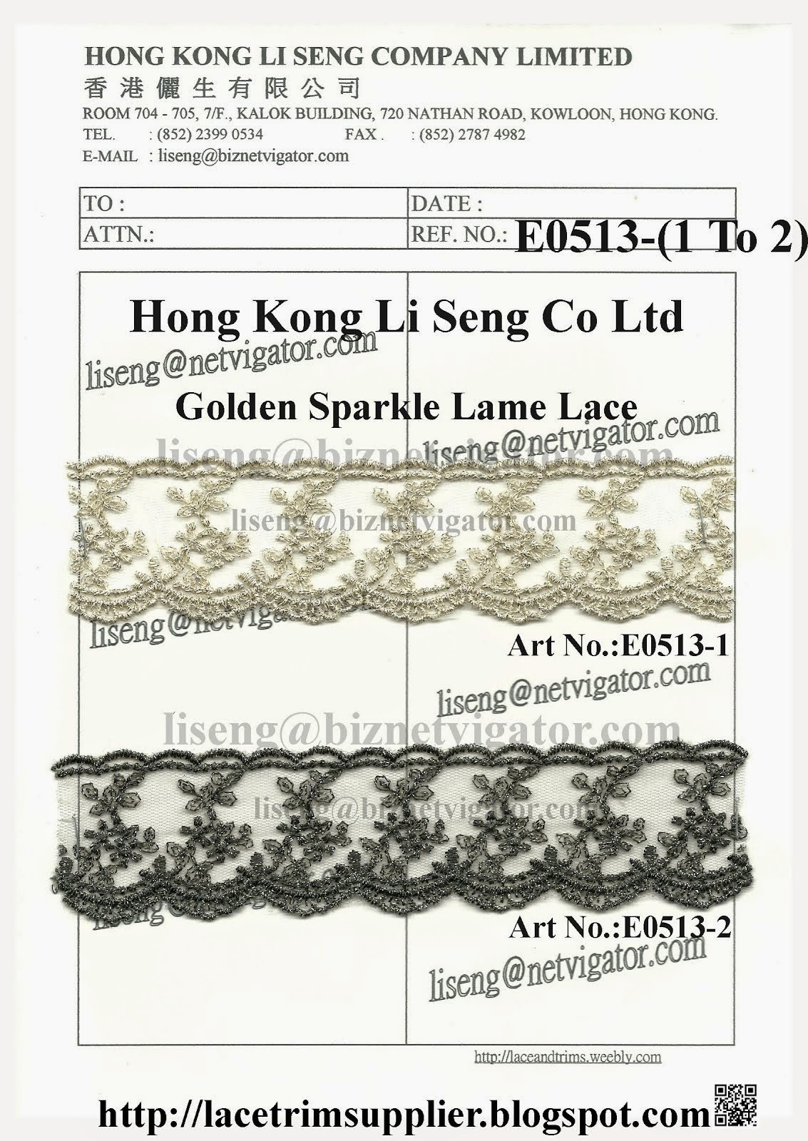 Golden Sparkle Lame Lace Trims Factory - Hong Kong Li Seng Co Ltd