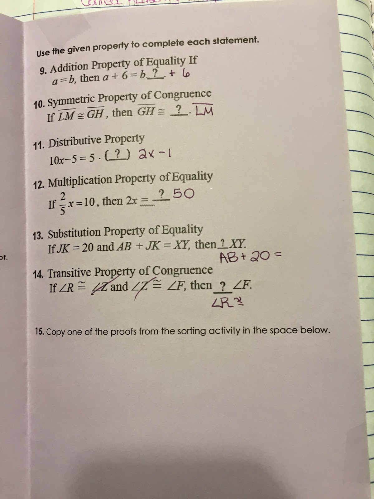 misscalcul8 Geometry Unit 2 Logic Interactive Notebook