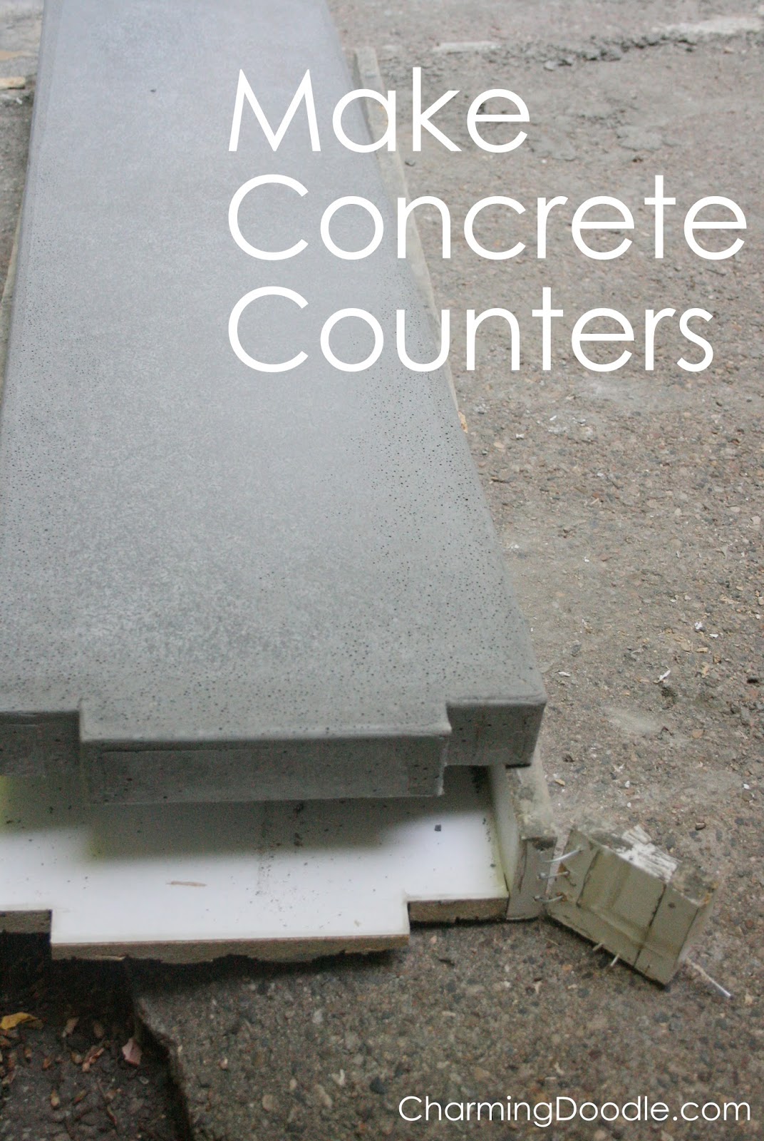 Charming Doodle...sew it, build it! DIY Concrete Counters