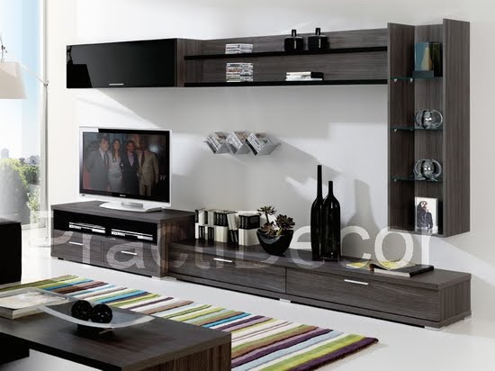 Ideas de modelos de amoblamientos modulares para sala tv audio