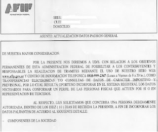 La AFIP esta enviando requerimientos a las sociedades  Dibujo