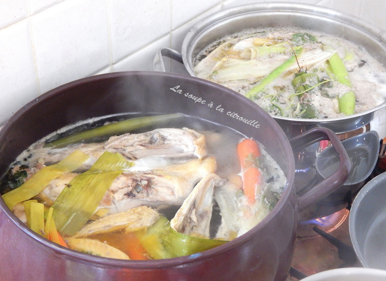 La soupe à la citrouille Bouillon de volaille maison
