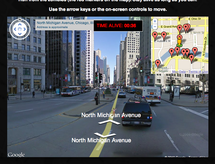 Street View Zombie Apocalypse Crackade: Google Map The Zombie Apocalypse