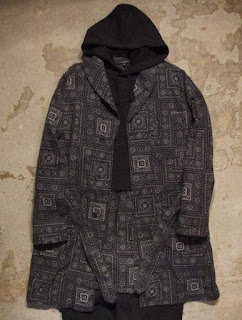 Engineered Garments "Robe in Dk.Navy Crest Print" Fall/Winter 2015 SUNRISE MARKET